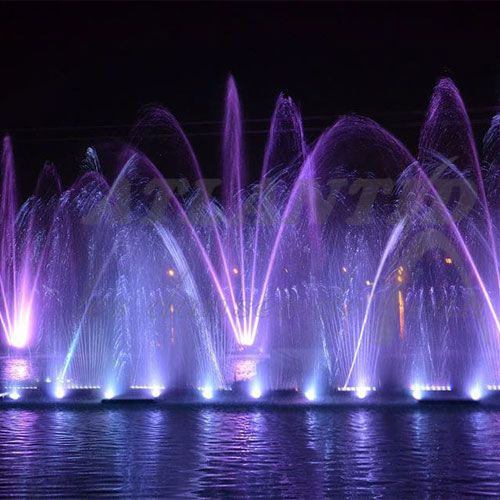 Europe Évènement - Photo of purple water jets in a pool