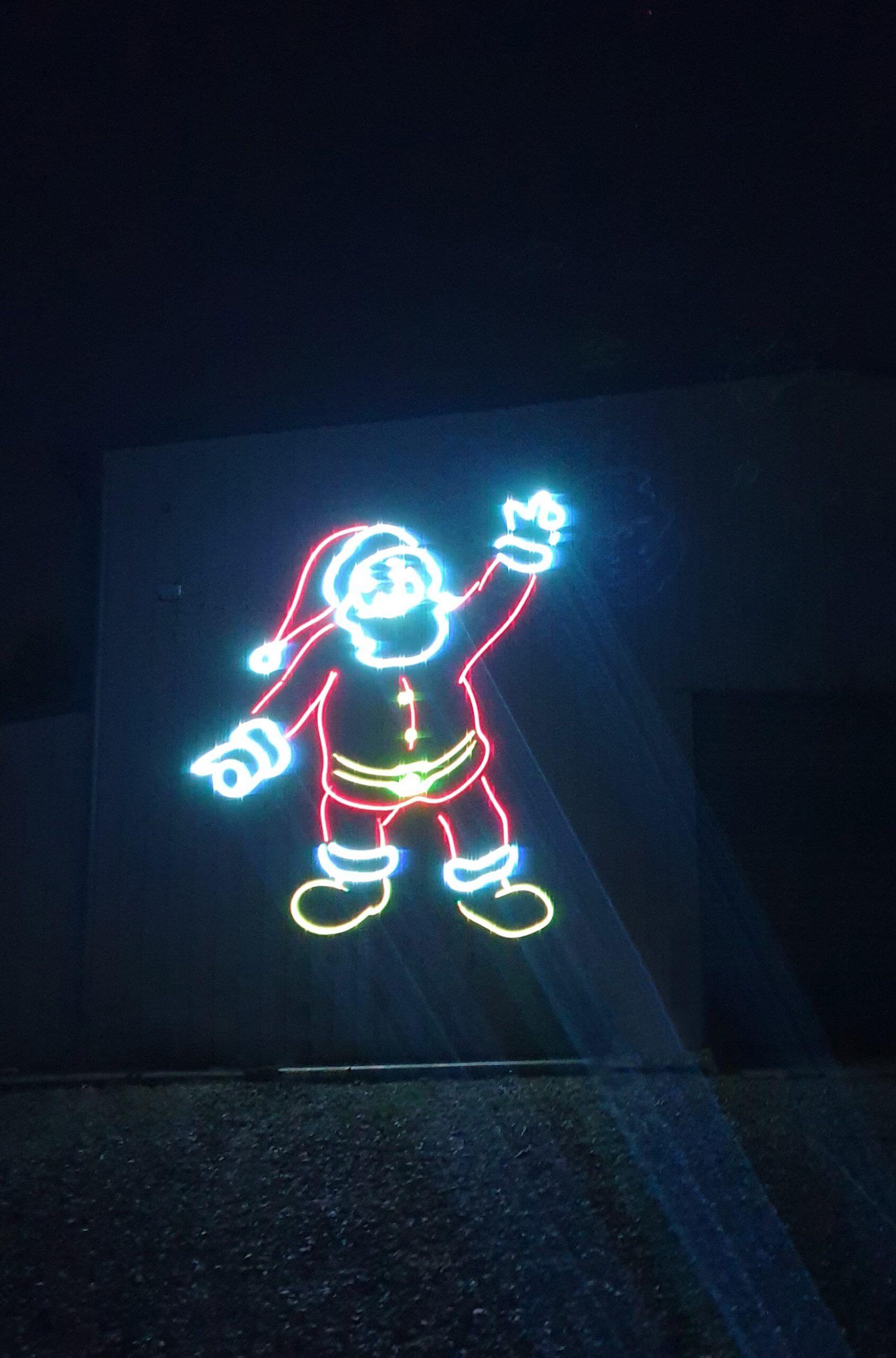 Europe Évènement - Laser projection of a Santa Claus