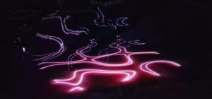 Europe Évènement - Laser projection of a constellation for lake mapping