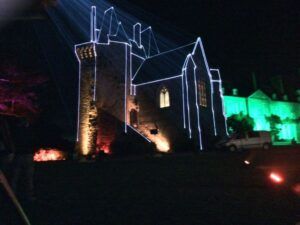 Europe Évènement - Photo of a building mapping with laser contour projection